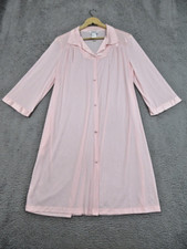 Vintage Vanity Fair Robe Women M Petal Pink Silky 80s Glam Casual Loungewear