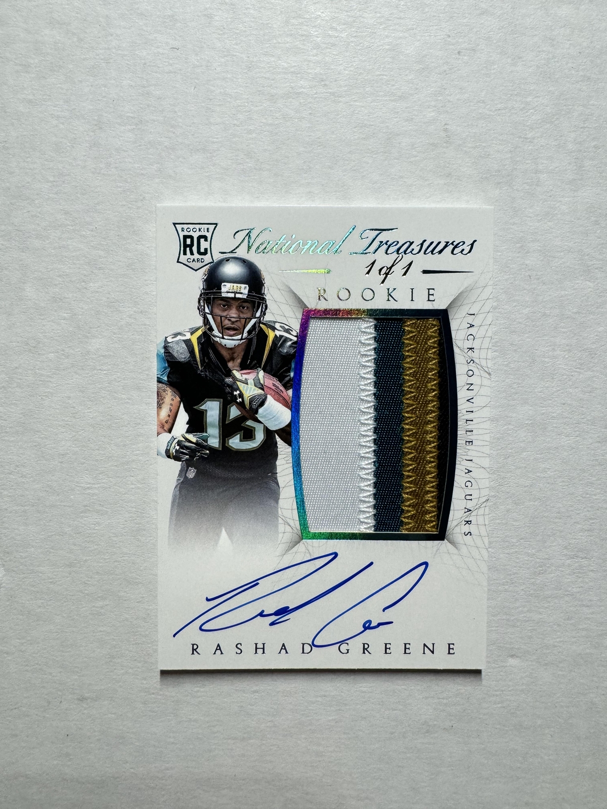 Rashad Greene Panini National Treasures #117 Autograph Patch