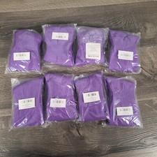 Lot of 8 Soccer Socks Thin Lightweight Purple Team Sport Sock Youth XS