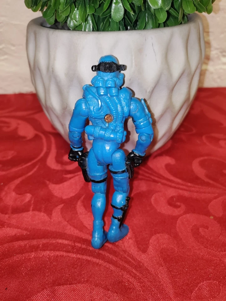 2005 LANARD GILLS FROGMAN BLUE Máscara de Chama 3,75” FIGURA DE AÇÃO ESQUADRÃO MILITAR DO MAR - Imagem 2 de 3