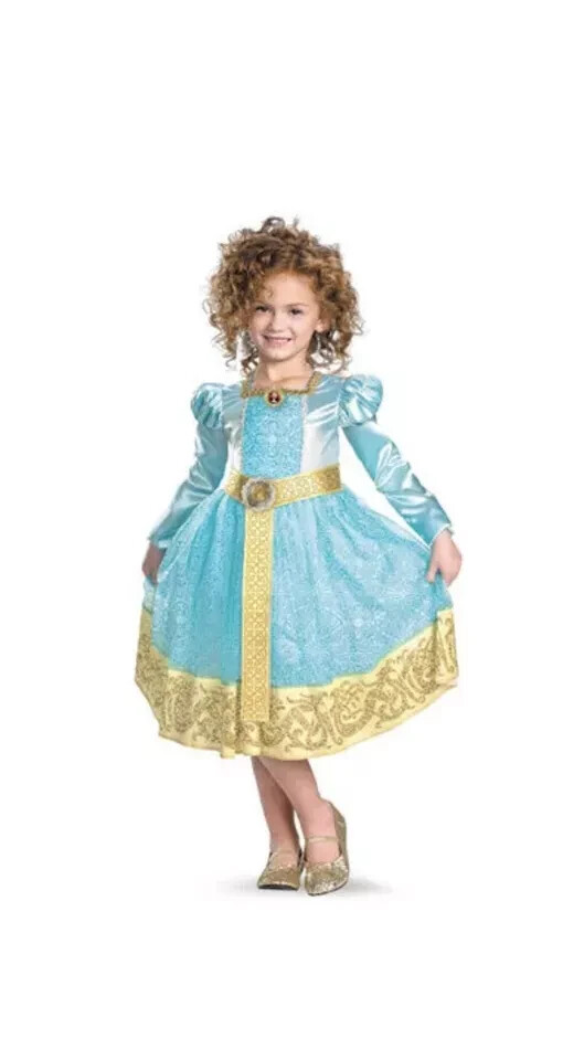 DISFRAZ OFICIAL DISNEY PIXAR VALIENTE MERIDA NIÑO HALLOWEEN NIÑAS XS 3T-4T NUEVO