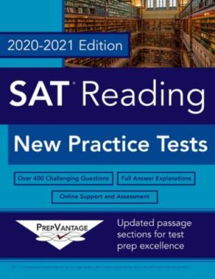 SAT Reading: New Practice Tests, 2020-202- PrepVantage, 9781089683421, paperback