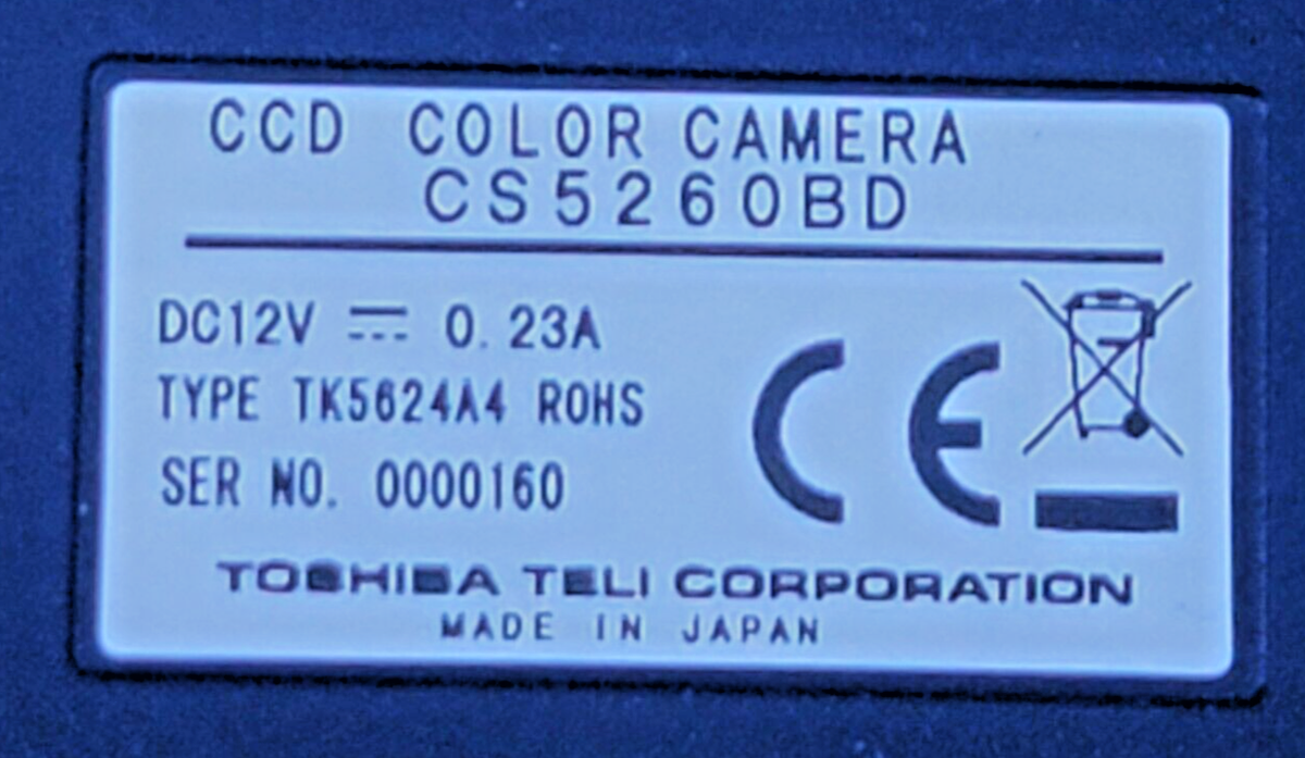 Toshiba Teli Corporation CCD Color Camera CS5260BD | eBay