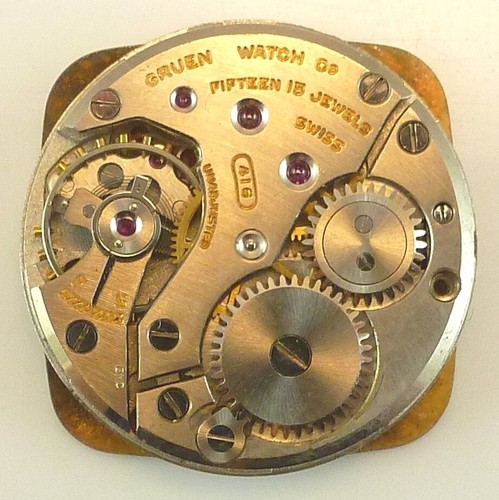 Gruen 416 Mechanical Wristwatch Movement - Parts / Repair - Broken Balance - Picture 2 of 5