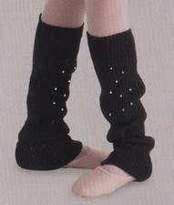 Mirella LEGWARMERS GIRLS w/ RHINESTONES M626C Ribbed pattern 2 colors offered