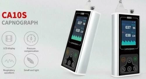 Capnógrafo veterinario veterinario Sidestream ETCO2 SPO2 PR animales recargables CA10S EE. UU. Foto 4 de 4