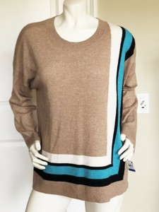 multicolor crew neck sweater