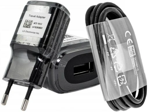 Original Lg - Chargeur Secteur Prise de Courant + Cable Cordon Micro Usb - Noir - Photo 1/1