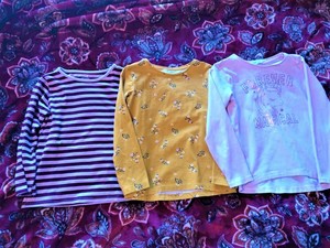Lot Of 3 Girls Super Cute Soft H M Long Sleeved Shirts Size 4 6 Yr