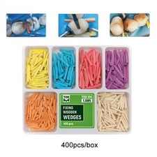400Pcs Dental Disposable Interdental Restoration Composite Contoured Wood Wedges
