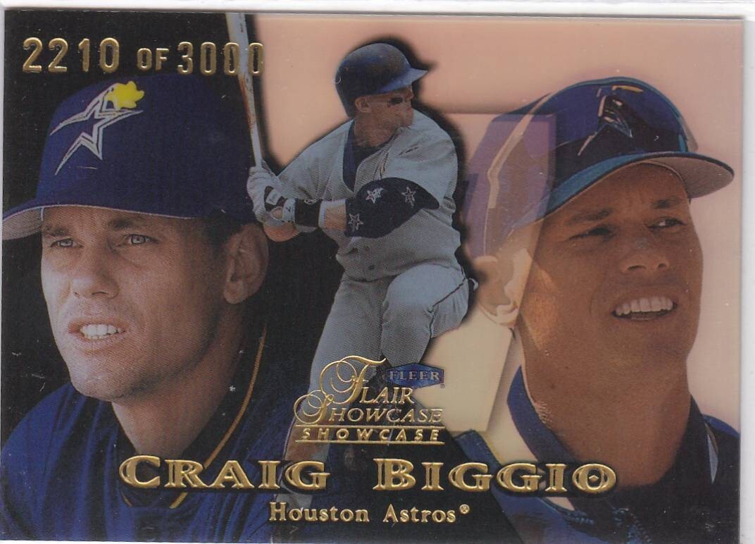 Vetrina Flair 1999 fila 1 posto 50 Craig Biggio Astros 3000 spedizione gratuita!