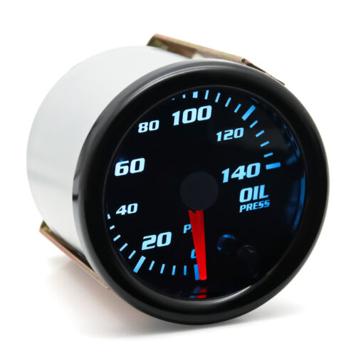 52mm 2'' 7 Colors Universal Auto Car LED PSI Oil Press Gauge Oil Pressure Meter - Picture 10 of 12