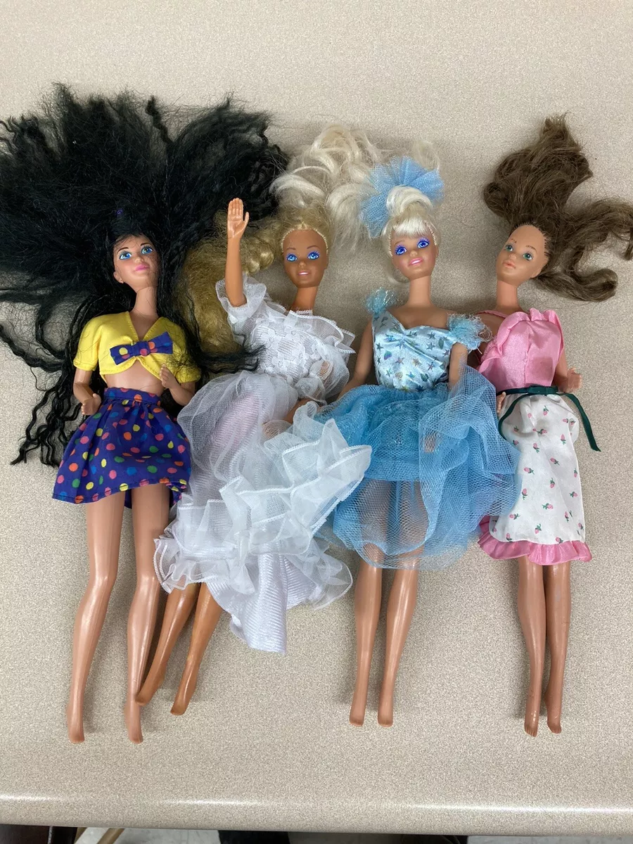 Huge Lot of 4 Mixed Mattel barbie dolls Assorted Girls Toys AR167