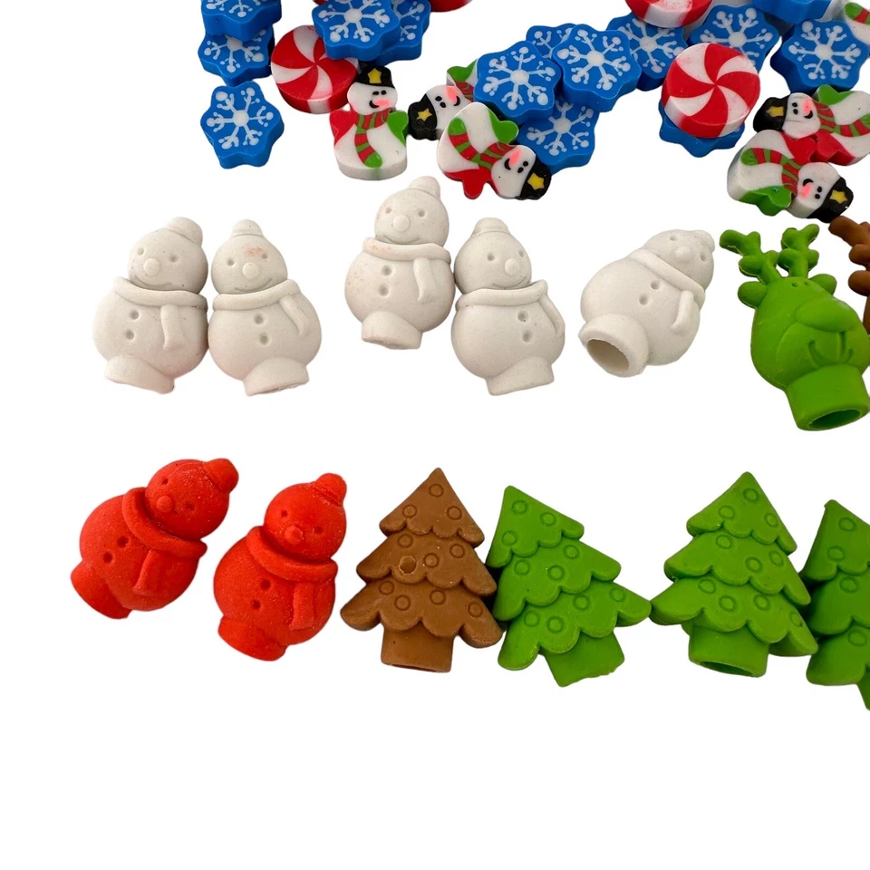 Праздничный карандаш верхний ластики рождественские елки Санта олень снеговиков 119 штук a c - Изображение 3 из 4