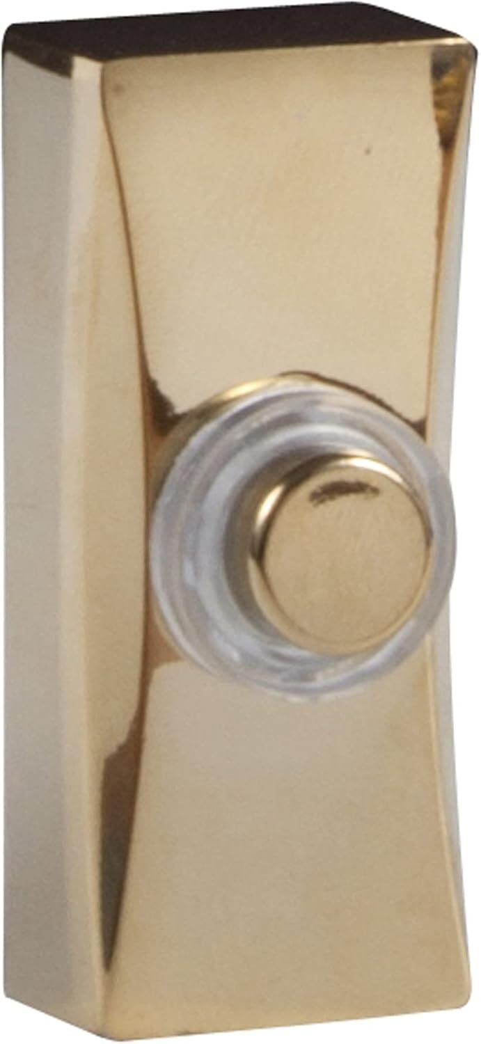 Кнопка проводного звонка Byron 7960 с матовой никелевой подсветкой