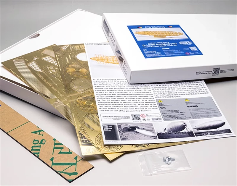 Conjunto de metal latón The Hindenburg Airship 1/1000 construcción modelo esqueleto Foto 4 de 4