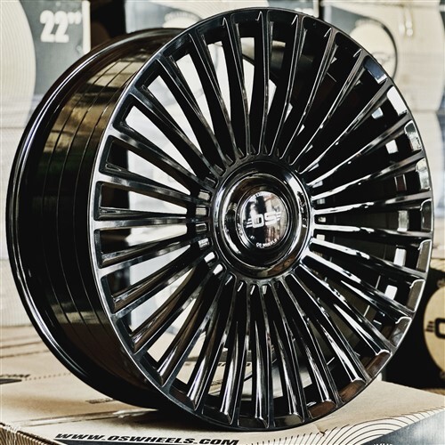SET(4) 22x9/22X10.5 5x112 BLACK WHEELS BENTLEY CONTINENTAL GT FLOATING CAP