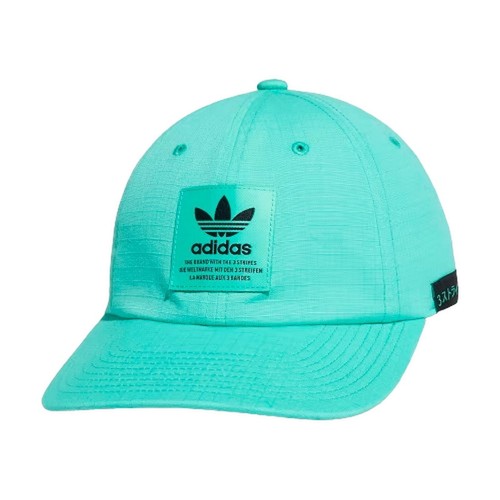 adidas Originals Relaxed Strapback Hat, Cotton, One Size, Hi Res Green