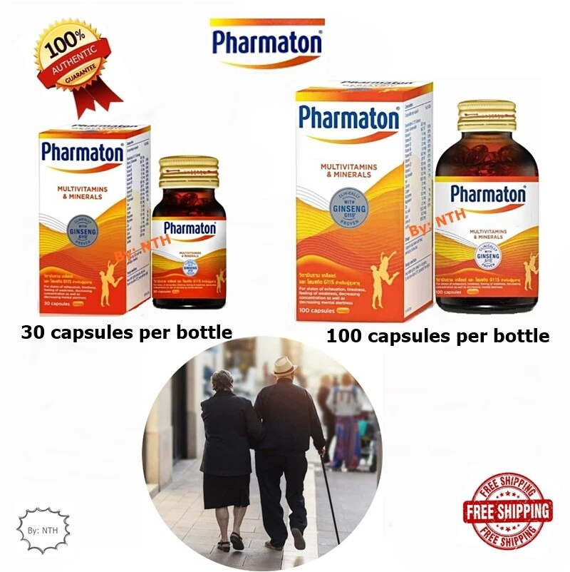 Pharmaton multivitaminas extracto de ginseng para personas mayores frágiles para estar sanas Foto 2 de 4