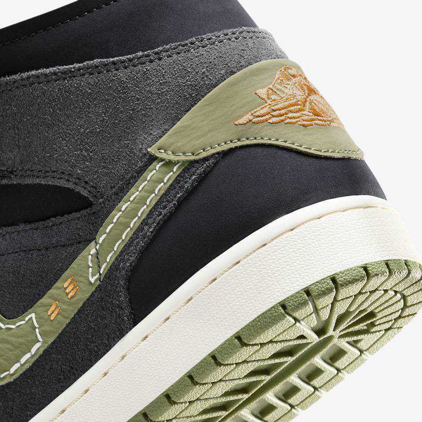 Nike Air Jordan 1 Mid SE Craft Anthracite Light Olive FD6817-003 Men\'s Sz 10.5 FD6817-003 Nike Air Jordan 1 Mid SE Craft Anthracite Light  main image 3