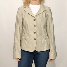 Weekend MaxMara Women's Cream beige cotton blazer jacket 4