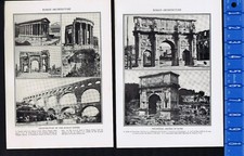 Etruscan & Roman Architecture, Triumphal Arches- 1934 Prints + BONUS