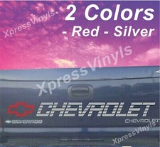 Silver Chevrolet Decals Vinyl Sticker Silverado 1500 Bed Tailgate Letters Ss