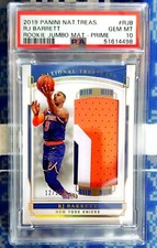 2019 Panini NT RJ Barrett RC Jumbo Material Prime 12/25 PSA 10 POP 1!