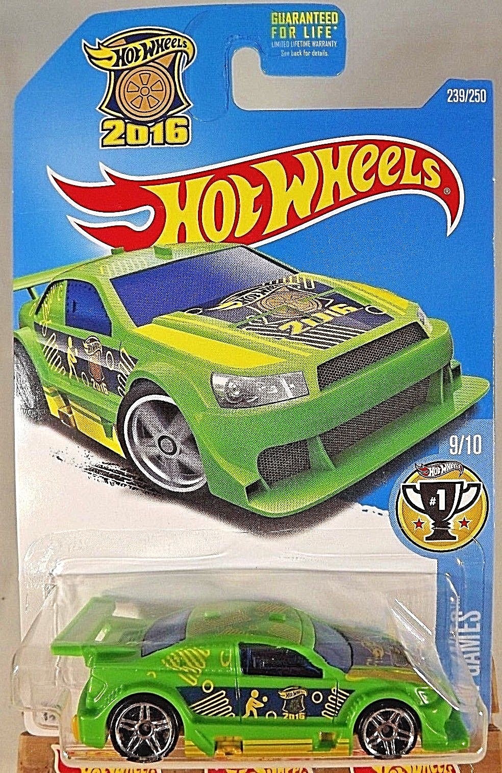 2016 Hot Wheels #239/250 HW Games 9/10 AMAZOOM Green w/Pr5 Spoke Wheels