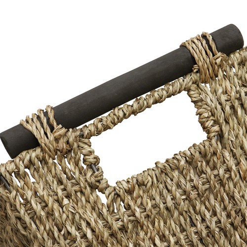 Seagrass Storage Baskets Set of 3 Rectangular Lidded Basket With Handles (411) - Picture 6 of 6