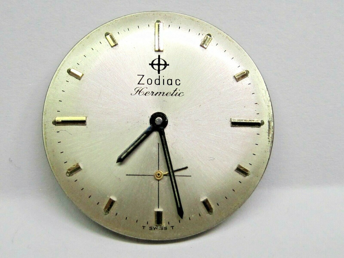 Vintage Gents ZODIAC Hermetic Movement-Swiss Made-Sub Seconds -17