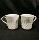 New Pair Of Vintage Corning Corelle Callaway White Swirl W Ivy Coffee/tea Mugs — photo 1