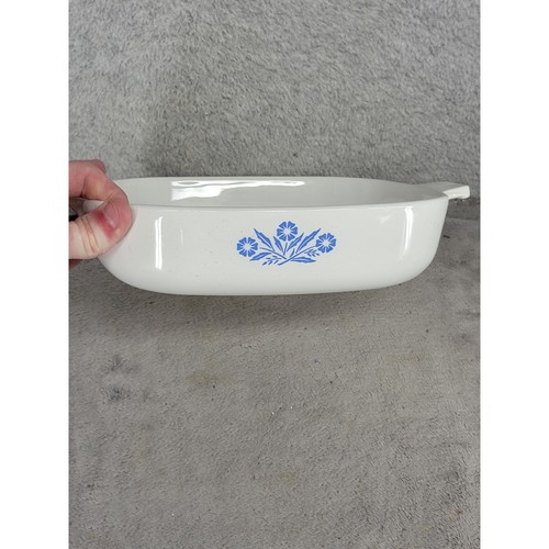 Vintage Corning Ware Cornflower Blue 9 Inch Square Skillet Casserole Dish P-9-B