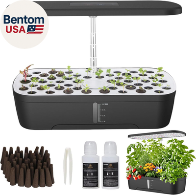 #ad 52 Pods Hydroponics Growing System Kit Indoor Herb Garden with Smart LED Grow L $107.43