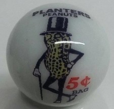 Planters Peanut Glass 1" Logo Marble