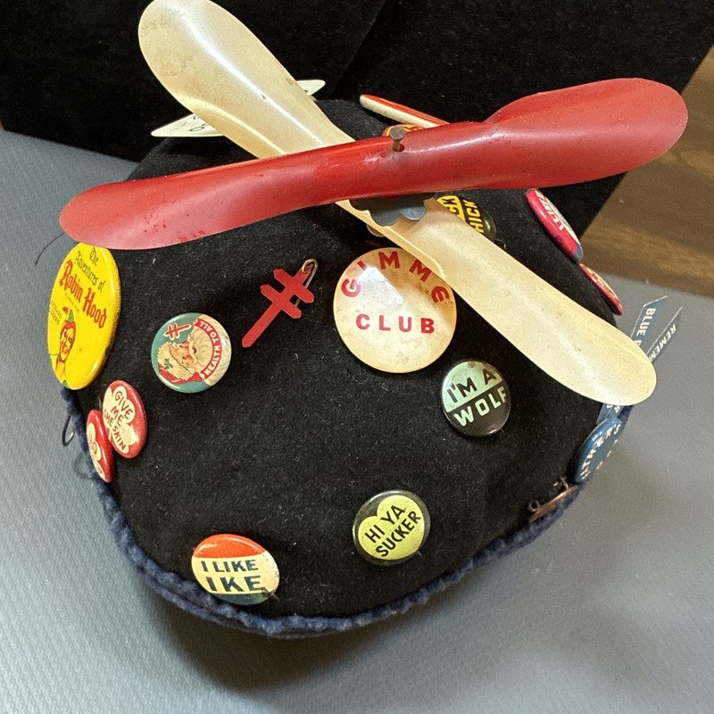1940-50s jughead pin hat With Propeller And Pins Fantastic Condition For Age!!