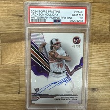 2024 Topps Pristine Jackson Holliday Auto PSA 10 RC #PAJH Purple /99