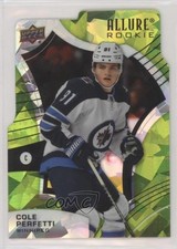 2021-22 Upper Deck Allure Rookies Green Rainbow Die-Cut 71/99 Cole Perfetti 0me2