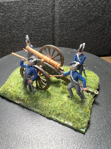 Equipaggi di cannoni artiglieria napoleonica 2 miniature dipinte 28 mm per wargaming - Foto 7 di 15