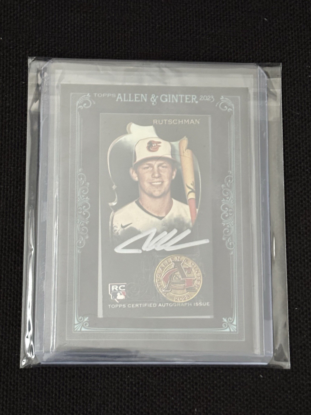 2023 Topps Allen & Ginter X Adley Rutschman Auto /5 Silver Ink RC #MA-AR