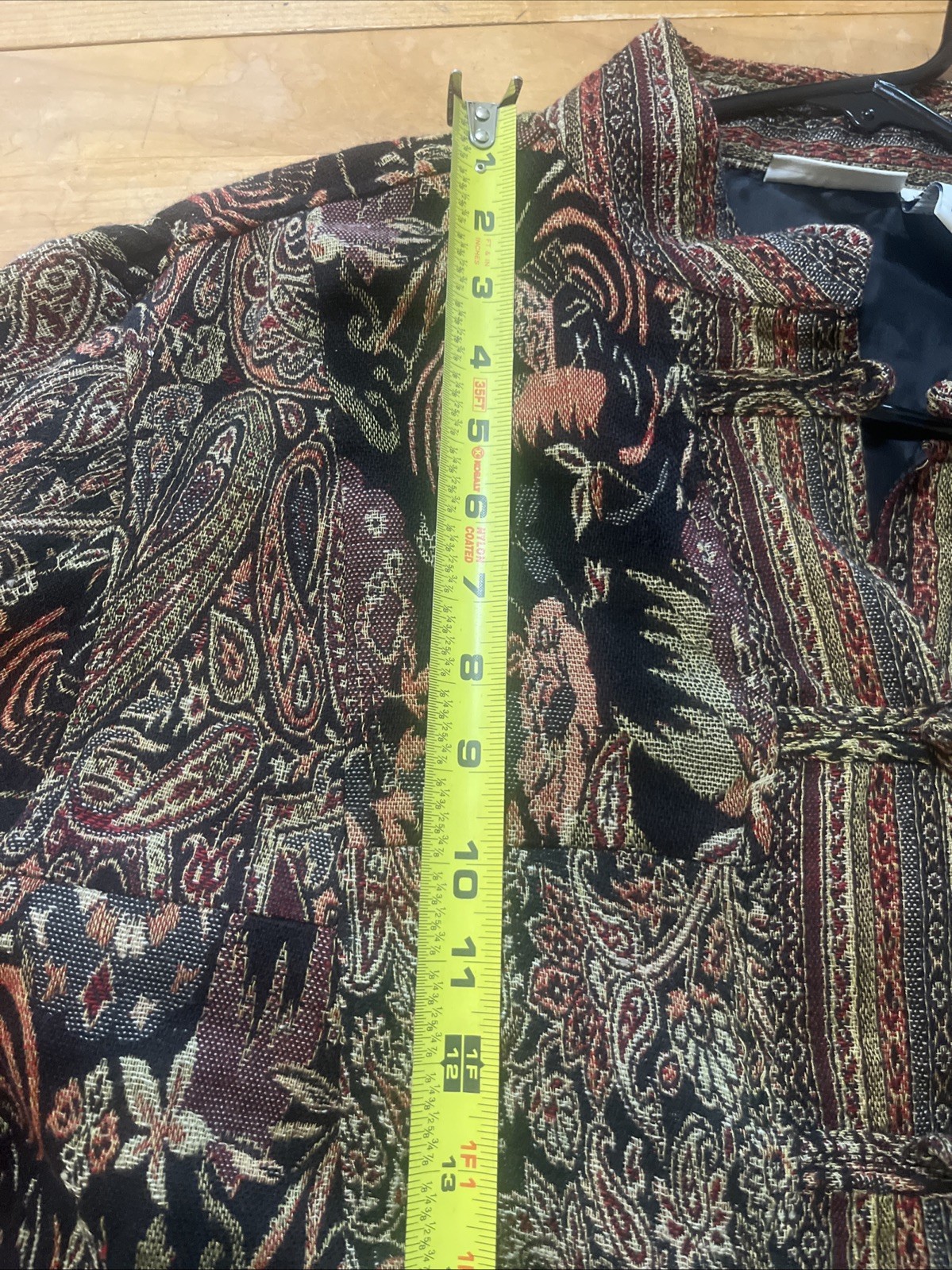 Tapestry Patchwork Lined Jacket X-Large White Sta… - image 9