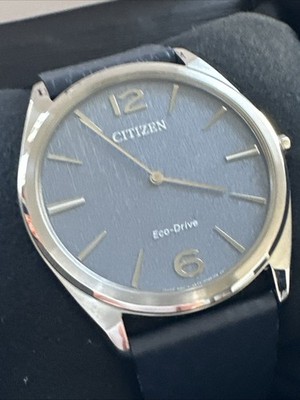 Citizen Men's Suratto Classic Eco-Drive Black Leather Watch 39 MM