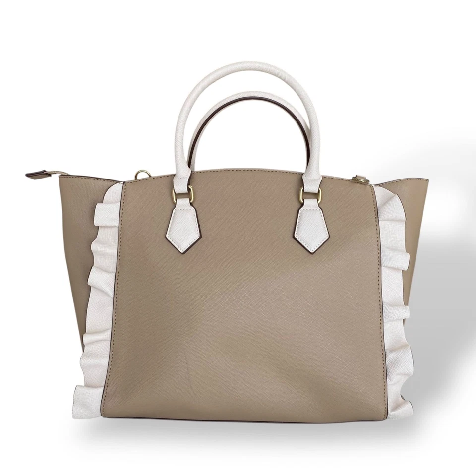 Samantha Vega Beige 2way Tote Shoulder Bag with Charm  - Image 4 of 4