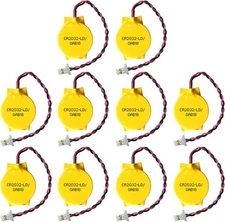 EEMB 10PACK 3V CR2032 CMOS Battery with Wire Leads and MOLEX Connector... 
