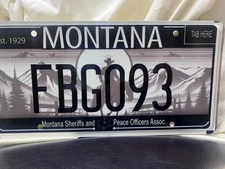MONTANA SHERIFFS AND PEACE OFFICERS ASSOCIATION  MONTANA LICENSE PLATE