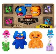 Fuggler Funny Ugly Monster 6 pk 2 each size 9", 5"  3.5" Keychain Zuru, Set 2