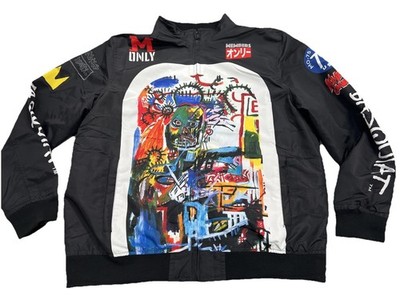 Jean-Michel Basquiat Members Only Jacket XL Double Sided Full Graphic Bomber Art