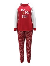 FAMILY PJs Womens Red Long Sleeve T-Shirt Top Lounge Pants Pajamas