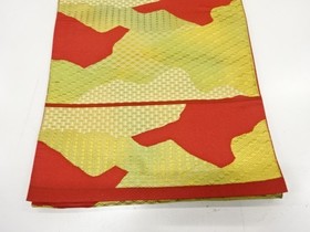 7612938: JAPANESE KIMONO JAPANESE NAGOYA OBI / WOVEN MIST