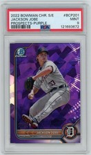 2022 Bowman Chrome JACKSON JOBE Prospects Purple Sapphire /25 - PSA 9